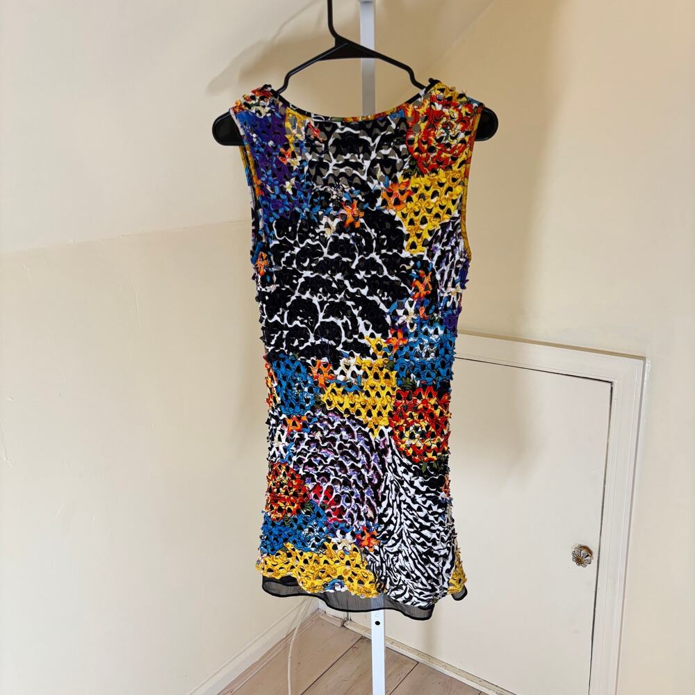 Alberto Makali EUC Women's Cutout Textured Tank Colorful Size M - Picture 3 of 4